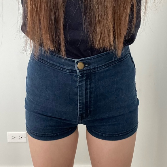 American Apparel Medium Stretchy Denim Shorts - Picture 1 of 8